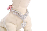 Fashion Rhinestone Dog Collar Pet Puppy Cat Crystal Collars Girl Jeweled Necklace Heart Pendant Neck Tie