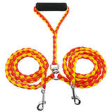 Double Dog Leash for Two Dogs 47 Inch Braided Tangle Free Dual Leash Coupler For Walking and Training Two Dogs 3 Colors
