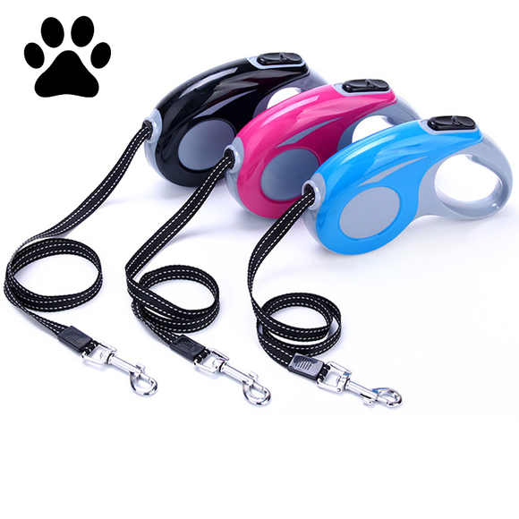 ABS Walking Running Automatic Retractable Dog Leash For Cat Easy Gripping 3M 5M Pulling Dog Lead Leash for Small Medium Dogs