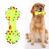 Dog Toys Colorful Dotted Dumbbell Shaped